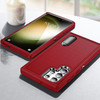Military Grade TUFF Hybrid Armor Case with Kickstand for Samsung Galaxy S23 Ultra - Red