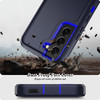 Military Grade TUFF Hybrid Armor Case with Kickstand for Samsung Galaxy S22 5G - Black Blue