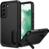 Military Grade TUFF Hybrid Armor Case with Kickstand for Samsung Galaxy S22 5G - Black