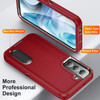 Military Grade TUFF Hybrid Armor Case with Kickstand for Samsung Galaxy S22 5G - Red