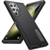 Military Grade TUFF Hybrid Armor Case with Kickstand for Samsung Galaxy S22 Ultra 5G - Black
