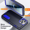 Military Grade TUFF Hybrid Armor Case with Kickstand for iPhone 12 / iPhone 12 Pro - Black Blue