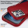 Military Grade TUFF Hybrid Armor Case with Kickstand for iPhone 12 / iPhone 12 Pro - Red