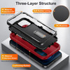 Military Grade TUFF Hybrid Armor Case with Kickstand for iPhone 12 / iPhone 12 Pro - Red