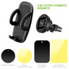 2-IN-1 Magnetic or Cradle Air Vent Car Mount Phone Holder - Black