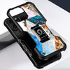 Military Grade Shockproof Hybrid Armor Case with Ring Grip for iPhone 14 Pro - Marble
