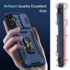 Military Grade Ring Holder Case with Camera Lens Cover for Samsung Galaxy A14 5G - Blue