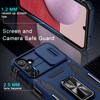 Military Grade Ring Holder Case with Camera Lens Cover for Samsung Galaxy A14 5G - Blue