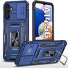 Military Grade Ring Holder Case with Camera Lens Cover for Samsung Galaxy A14 5G - Blue