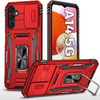 Military Grade Ring Holder Case with Camera Lens Cover for Samsung Galaxy A14 5G - Red
