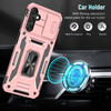 Military Grade Ring Holder Case with Camera Lens Cover for Samsung Galaxy A14 5G - Rose Gold