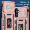 Military Grade Ring Holder Case with Camera Lens Cover for Samsung Galaxy A14 5G - Rose Gold
