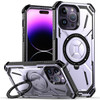 MagSafe Compatible Military Grade Hybrid Case with Kickstand Ring Holder for iPhone 14 Pro Max - Purple