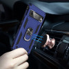 Military Grade Hybrid Case with Ring Grip for Google Pixel 7a - Blue