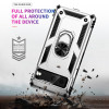 Military Grade Hybrid Case with Ring Grip for Google Pixel 7a - Silver