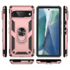 Military Grade Hybrid Case with Ring Grip for Google Pixel 7a - Rose Gold