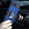 Military Grade Shockproof Hybrid Armor Case with Ring Grip for Google Pixel 7a - Blue