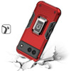 Military Grade Shockproof Hybrid Armor Case with Ring Grip for Google Pixel 7a - Red