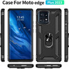 Military Grade Hybrid Case with Ring Grip for Motorola Edge+ 2023 - Black