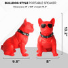 French Bulldog Bluetooth Wireless Stereo Speaker - Red