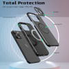 MagSafe Compatible Hybrid Case with Camera Ring Stand for iPhone 14 Pro Max - Black