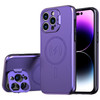 MagSafe Compatible Hybrid Case with Camera Ring Stand for iPhone 14 Pro Max - Purple