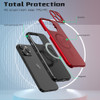 MagSafe Compatible Hybrid Case with Camera Ring Stand for iPhone 14 Pro Max - Red