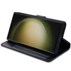Extra Series Essential Leather Wallet Stand Case for Samsung Galaxy S23 Ultra - Black