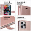 Xtra Series Essential Leather Wallet Stand Case for iPhone 13 Pro Max - Rose Gold