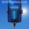 Solar Powered Air Vent Phone Mount with Automatic Clamping Cradle