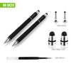 2-Pack 3-IN-1 Dual Tip Capacitive Touch Screen Stylus Pen