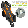 Universal Non-Slip Silicone Bicycle Handlebar Smartphone Holder Mount - Orange