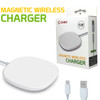 MagSafe Compatible Universal Magnetic 15W Wireless Fast Charger - White