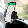 Dashboard Clip Mount Phone Holder with Non-Slip Clamp and 360 Degree Rotation - Black