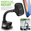 Extra Strength Magnetic Cell Phone Car Dashboard and Windshield Mount with Flexible Gooseneck - Black