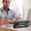 Shell Holster Kickstand Case with Spring Belt Clip for iPhone 11 Pro Max - Black
