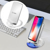 Qi Certified Wireless Charging Stand with Adjustable Dual Coils - Silver