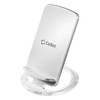 Qi Certified Wireless Charging Stand with Adjustable Dual Coils - Silver
