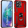 Military Grade Hybrid Case with Ring Grip for Motorola Moto G Stylus 5G 2023 - Red