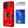 Tough Ring Grip Case with Card Slot for Motorola Moto G Stylus 5G 2023 - Red