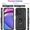 Military Grade Hybrid Case with Ring Grip for Motorola Moto G Power 5G 2023 - Black