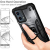 Robust Series Dual Layer Hybrid Case with Ring Holder for Motorola Moto G 5G 2023 - Black