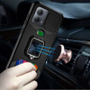 Military Grade All-In-One Ring Stand Card Case for Motorola Moto G 5G 2023 - Black