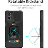 Military Grade All-In-One Ring Stand Card Case for Motorola Moto G 5G 2023 - Black