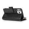 Leather Wallet Case with Zipper Pocket for iPhone 8 Plus / 7 Plus - Black