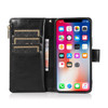 Leather Wallet Case with Zipper Pocket for iPhone 8 Plus / 7 Plus - Black