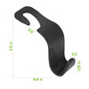 Universal Car Headrest Hanger Storage Hook - Black