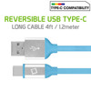 Gummy USB-C to USB-A Charge and Sync Cable - Blue