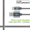 4 Ft. USB-C to USB-A Charge and Sync Nylon Braided Cable - Grey