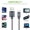 4 Ft. USB-C to USB-A Charge and Sync Nylon Braided Cable - Grey
